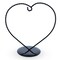 Heart-Shaped Twisted Black Painted Metal Ornament Display Stand 6.2 Inches (Poland)